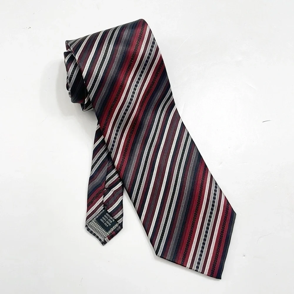 Haggar striped 100% silk standard tie